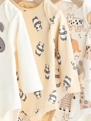 Orange/White Baby Long Sleeve Character Bodysuits 3 Pack - Image 3 of 7