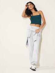 Teal Blue Thin Strap Slinky Cami Vest - Image 2 of 5