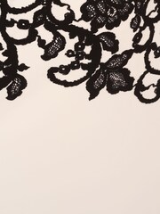 Adrianna Papell Scroll Lace Short White Dress - Image 3 of 7
