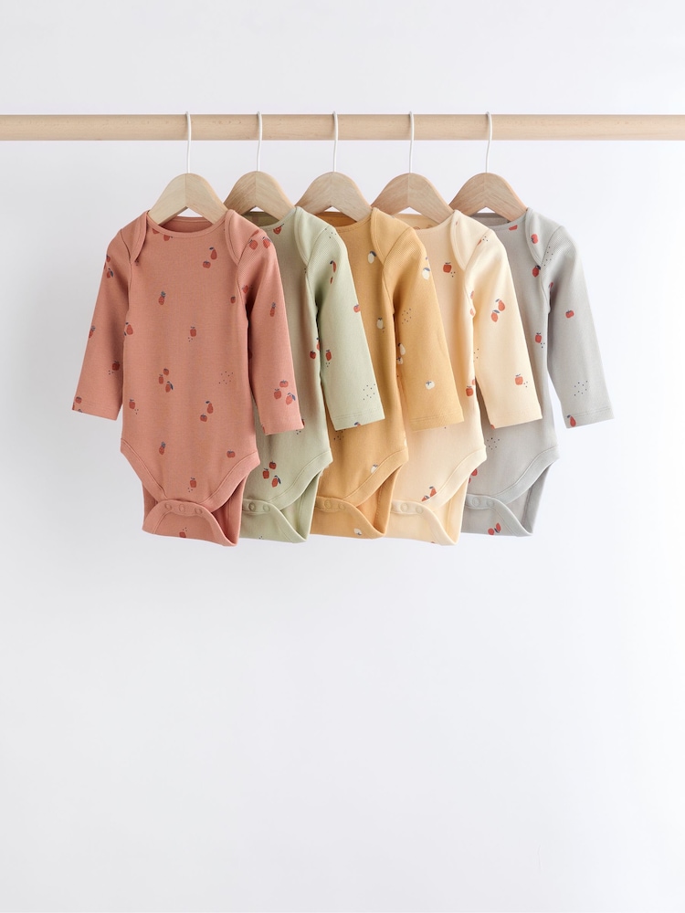 Multi 100% Cotton Baby Bodysuits 5 Pack - Image 1 of 13 Multi 100% Cotton Baby Bodysuits 5 Pack - Image 1 of 13