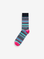 Bright Geo/Stripe Pattern Socks 8 Pack - Image 7 of 10
