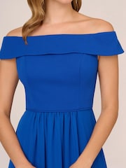 Adrianna Papell Blue Crepe Chiffon Gown - Image 4 of 7
