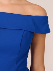 Adrianna Papell Blue Crepe Chiffon Gown - Image 5 of 7
