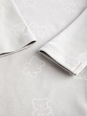 Grau/weiß - Baby-Bodys mit Bärenmotiven im 5er-Pack - Bild 10 von 13