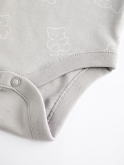 Grau/weiß - Baby-Bodys mit Bärenmotiven im 5er-Pack - Bild 13 von 13