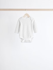 Grau/weiß - Baby-Bodys mit Bärenmotiven im 5er-Pack - Bild 7 von 13