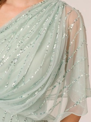 Adrianna Papell Green Long Beaded Dress - Image 15 of 15
