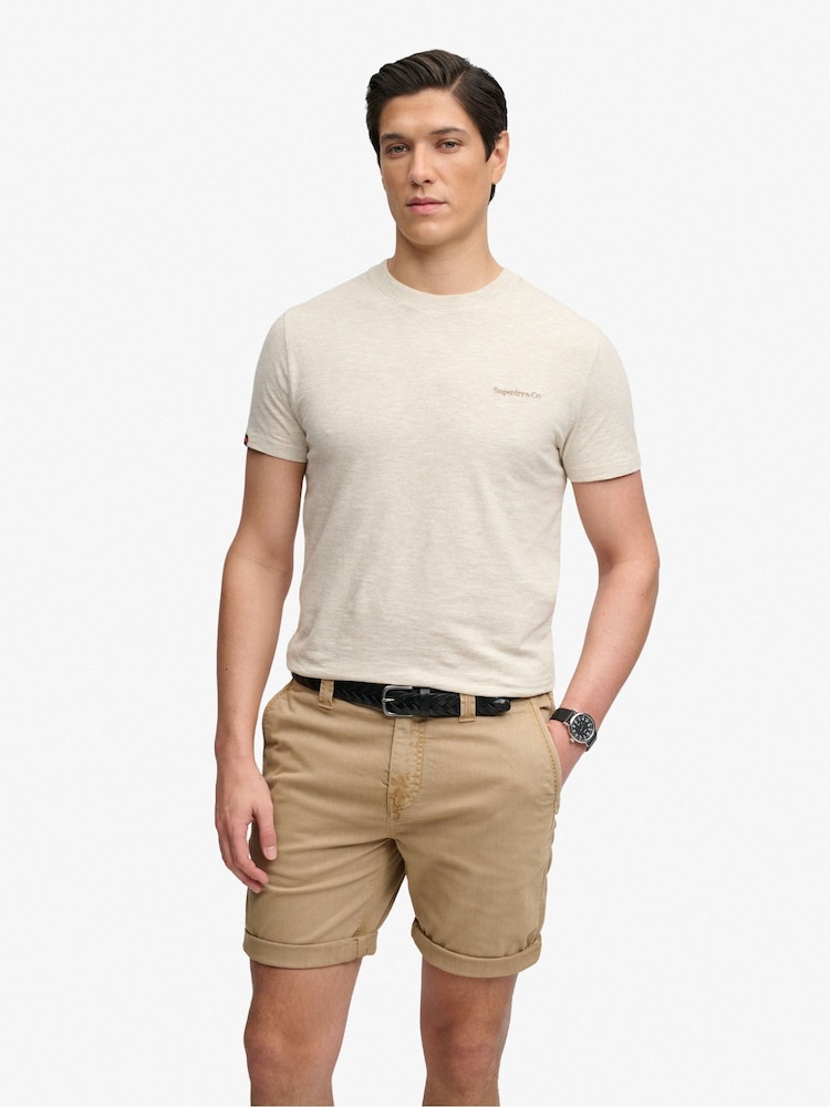 SUPERDRY Nude Utility Chino Shorts - Image 2 of 8 SUPERDRY Nude Utility Chino Shorts - Image 2 of 8