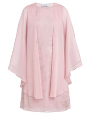 Gina Bacconi Kleid mit Folien-Blumenmuster und Chiffon-Cape, Rosa - Bild 6 von 6