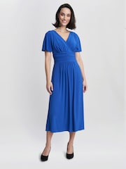 Gina Bacconi Blue Frieda Jersey Print Dress - Image 3 of 5