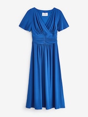 Gina Bacconi Blue Frieda Jersey Print Dress - Image 5 of 5