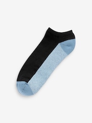 Black Bright 5 Pack Cushioned Trainers Socks - Image 4 of 7