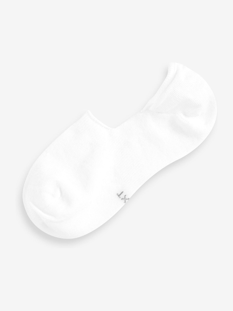 White Invisible Trainers Socks 10 Pack - Image 2 of 3