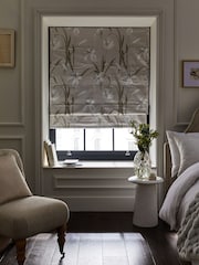 Natural Ready Made Blackout Roman Blind Lily Floral - Image 3 of 7