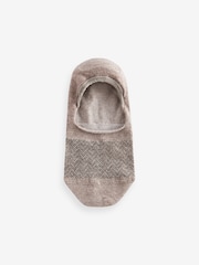White/Black/Grey Texture 5 Pack Invisible Trainers Socks - Image 6 of 7