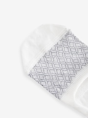 White/Black/Grey Texture 5 Pack Invisible Trainers Socks - Image 7 of 7