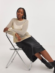 Simply Be Cream Hole Knit Jumper - Image 3 of 4