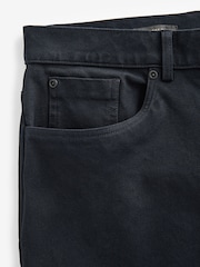 Navy Blue Straight Fit Textured Smart Chinos with Stretch - Image 8 of 9