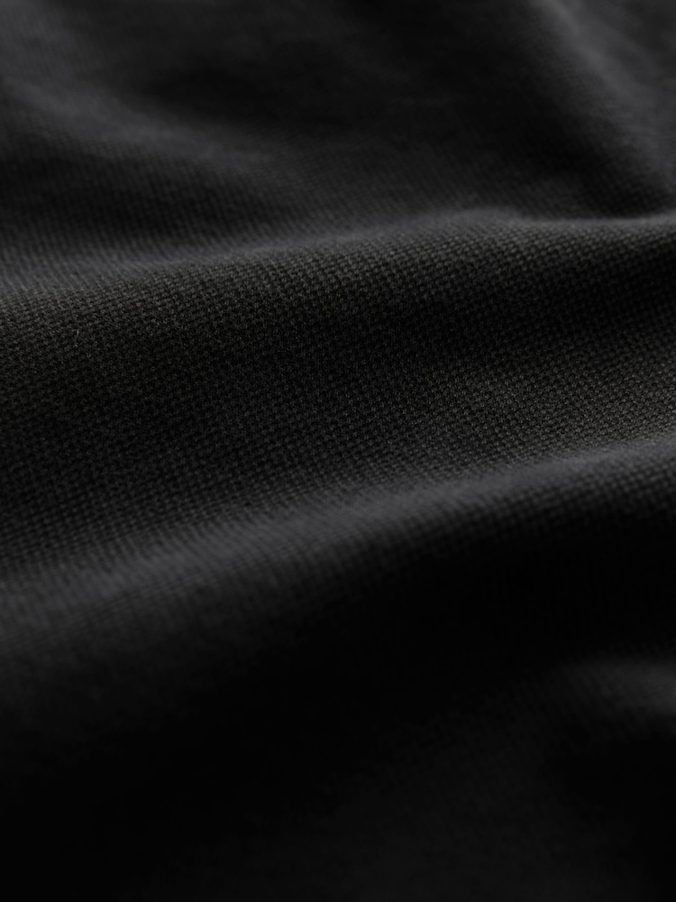 Black Straight Fit Textured Smart Chinos with Stretch - Image 9 of 9