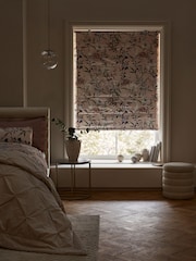 Pink Ready Made Blackout Roman Blind Lily Floral - Image 3 of 7