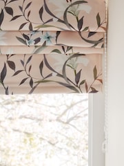 Pink Ready Made Blackout Roman Blind Lily Floral - Image 4 of 7