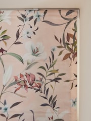 Pink Ready Made Blackout Roman Blind Lily Floral - Image 7 of 7