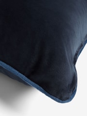 Navy 50 x 50cm Matte Velvet Contrast Pipe Cushion - Image 5 of 5