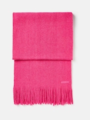 Joules Caversham Bright Pink Knitted Scarf - Image 5 of 5