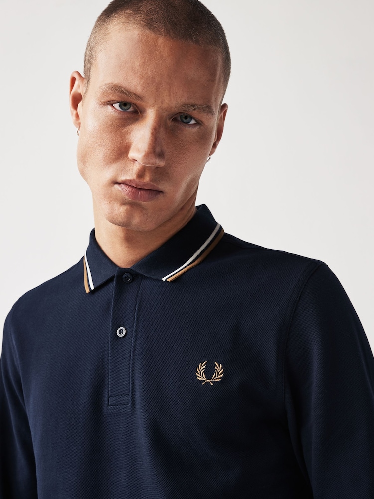 Fred Perry Mens Twin Tipped Polo Shirt - Image 4 of 7