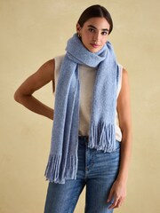 Joules Caversham Blue Knitted Scarf - Image 2 of 6