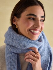 Joules Caversham Blue Knitted Scarf - Image 3 of 6
