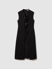 Halston Cowl Neck Wrap Midi Dress - Image 2 of 6