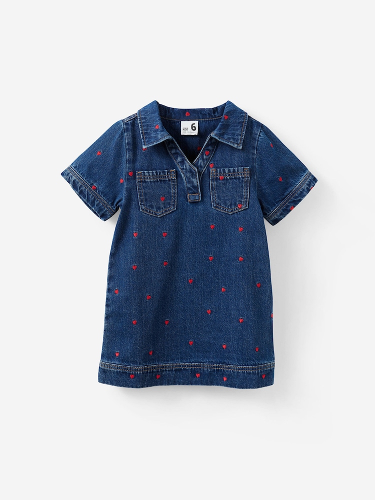 Cotton On Blue Denim Polo Dress - Image 1 of 3