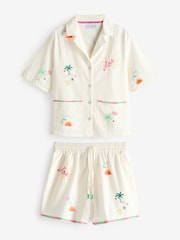 Never Fully Dressed White 100% Cotton Shirt Pyjama Set - Image 10 of 13