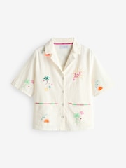 Never Fully Dressed White 100% Cotton Shirt Pyjama Set - Image 11 of 13