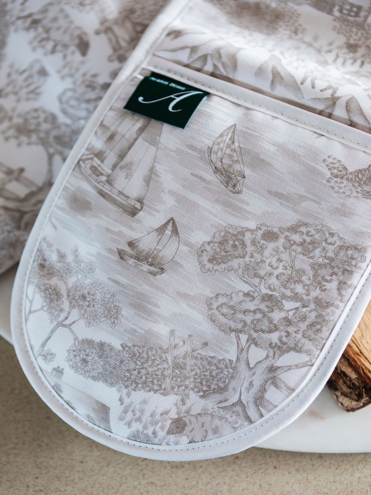 Avalon Home Natural Soft Toile Oven Glove - Image 1 of 4