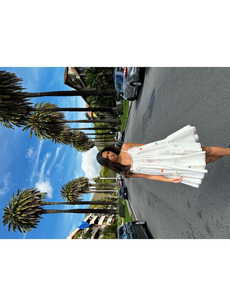 Never Fully Dressed White Printed 100% Cotton Slip - Image 1 of 6