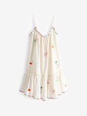 Never Fully Dressed White Printed 100% Cotton Slip - Image 5 of 6