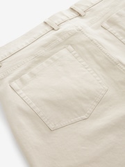 Ecru Straight Fit Textured Smart Chinos with Stretch - Image 8 of 9