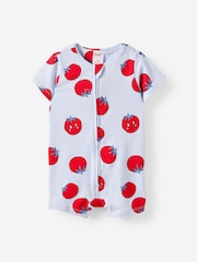 Cotton On Blue Short Sleeve Zip Romper - Image 1 of 3