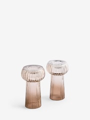 Lipsy Set of 2 Brown Tealight Candle Holders - Image 5 of 5