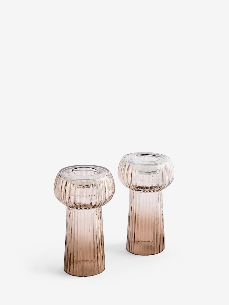 Lipsy Set of 2 Brown Tealight Candle Holders - Image 5 of 5
