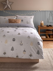 Brushed 100% Cotton Christmas Duvet Cover and PIllowcase Set - Изображение 1 из 6