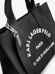 Karl Lagerfeld RSG Square Medium Black Tote Bag - Image 3 of 3