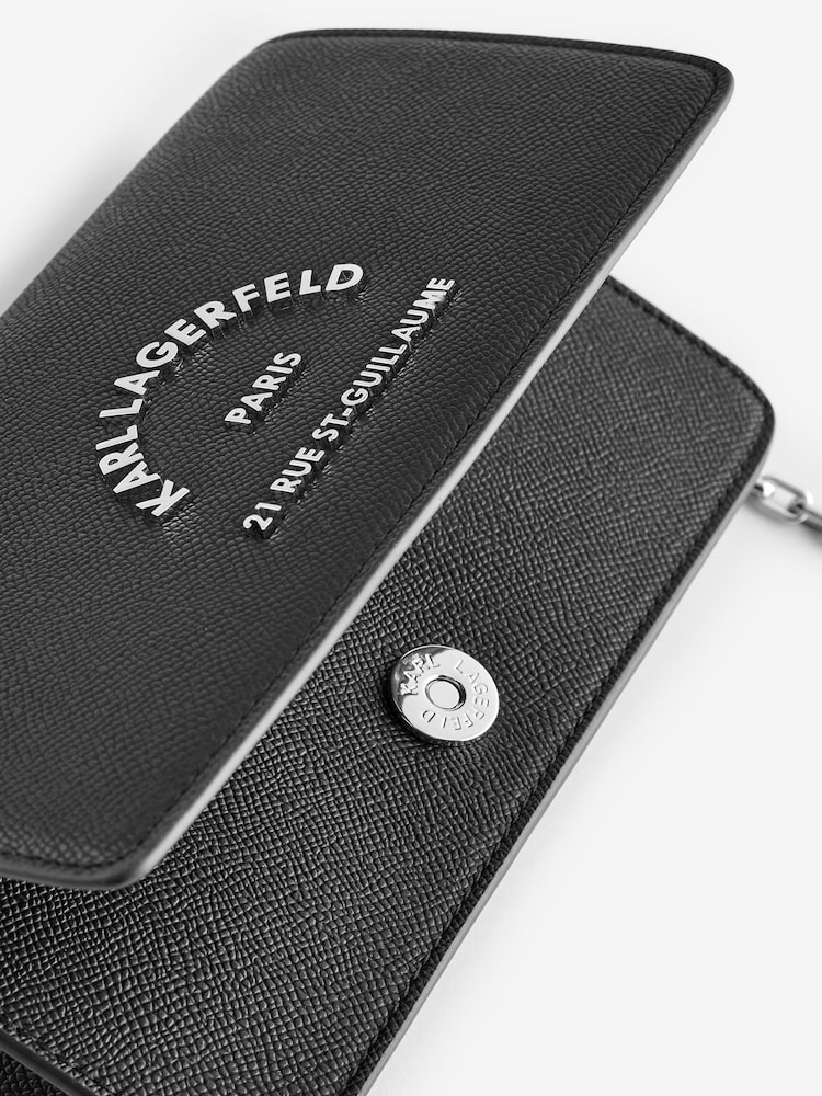 Karl Lagerfeld RSG Metal Chain Flap Cross-Body Bag - Image 4 of 4 Karl Lagerfeld RSG Metal Chain Flap Cross-Body Bag - Image 4 of 4