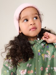 Khaki Unicorn Waterproof Fleece Zip Lined Hooded Puddlesuit (3mths-7yrs) - Image 4 of 8