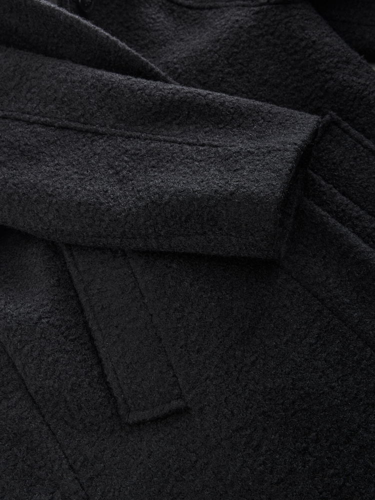 Black Relaxed Fit Overcoat (3-16yrs) - Image 10 of 10