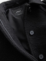 Black Relaxed Fit Overcoat (3-16yrs) - Image 9 of 10