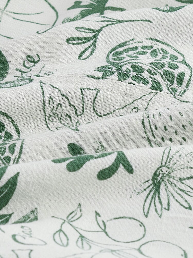 White Linen Blend High Neck Mini Dress - Image 6 of 6