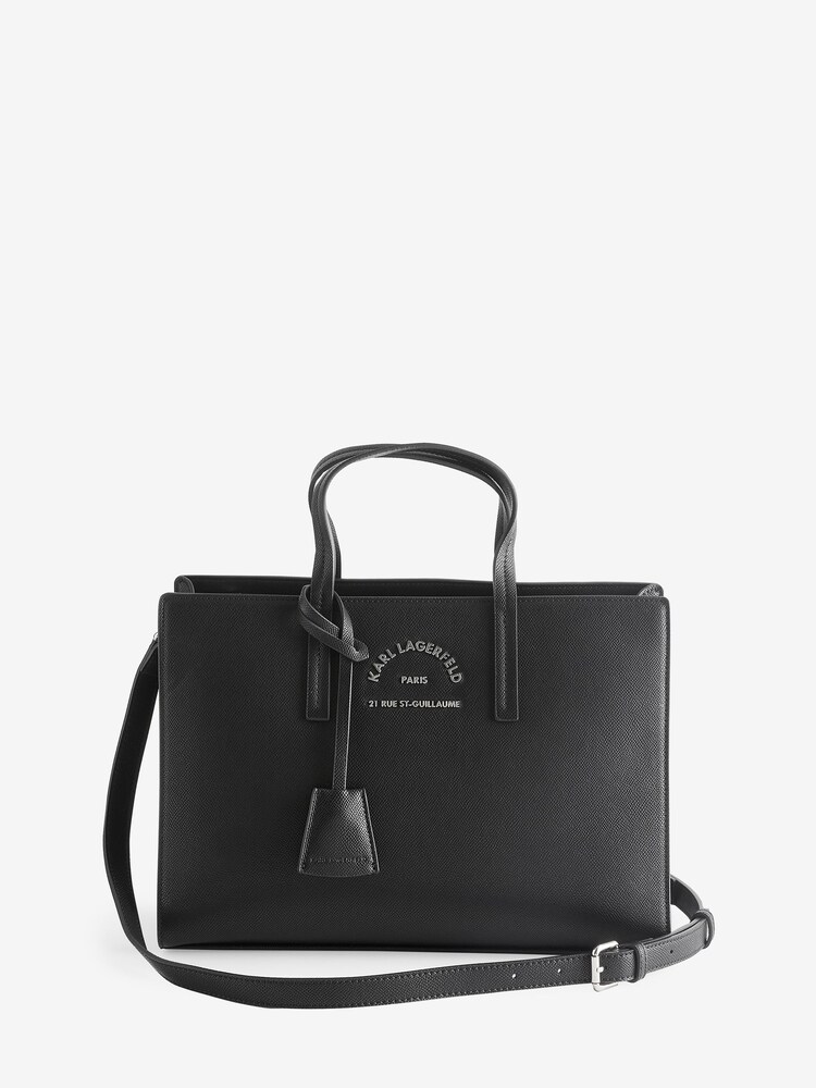 Karl Lagerfeld RSG Metal Top Handle Crossbody Black Bag - Image 1 of 6